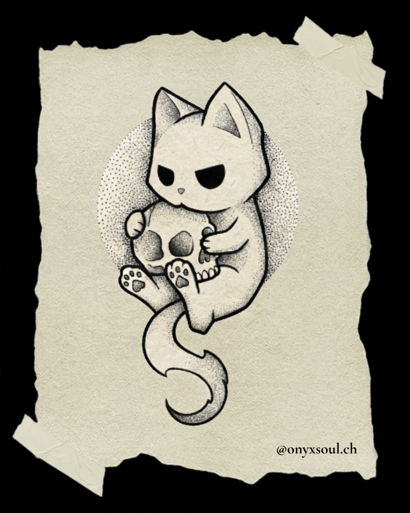 Kitten with a Skull